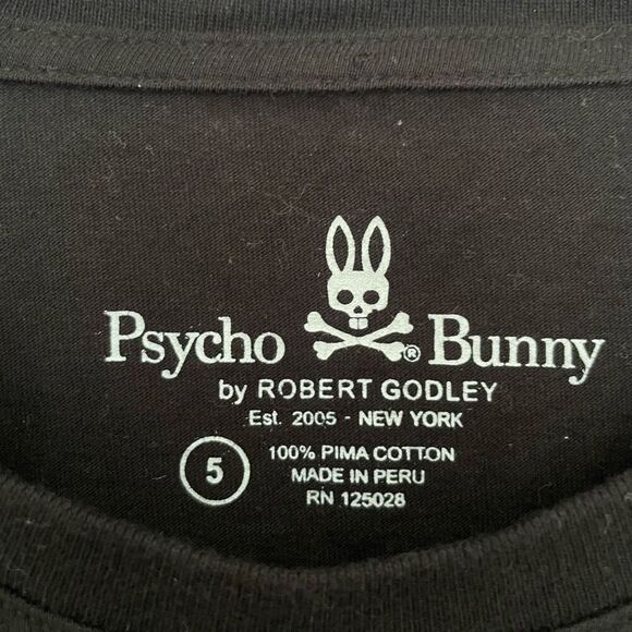 Psycho Bunny Tie-Dyed Logo Graphic Tee Size 5 - Picture 2 of 6